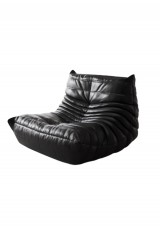 Replica Togo Sofa Single Seat - White/Black/Orange Replica Togo Sofa Single Seat - White/Black/Orange